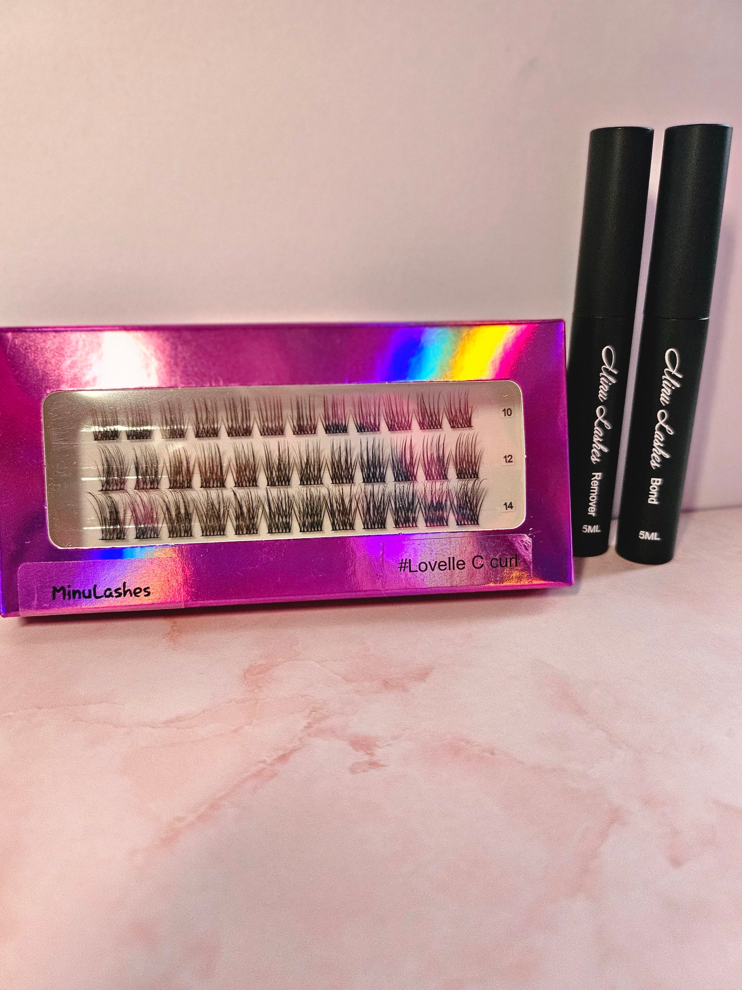 DIY Eyelash plastic case + bond and remover by MinuLashes