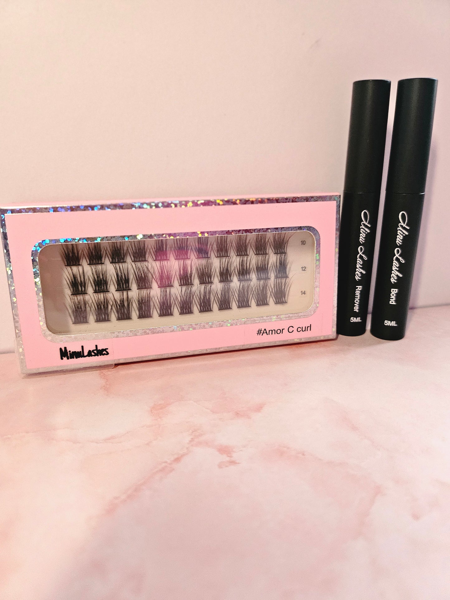 DIY Eyelash plastic case + bond and remover by MinuLashes