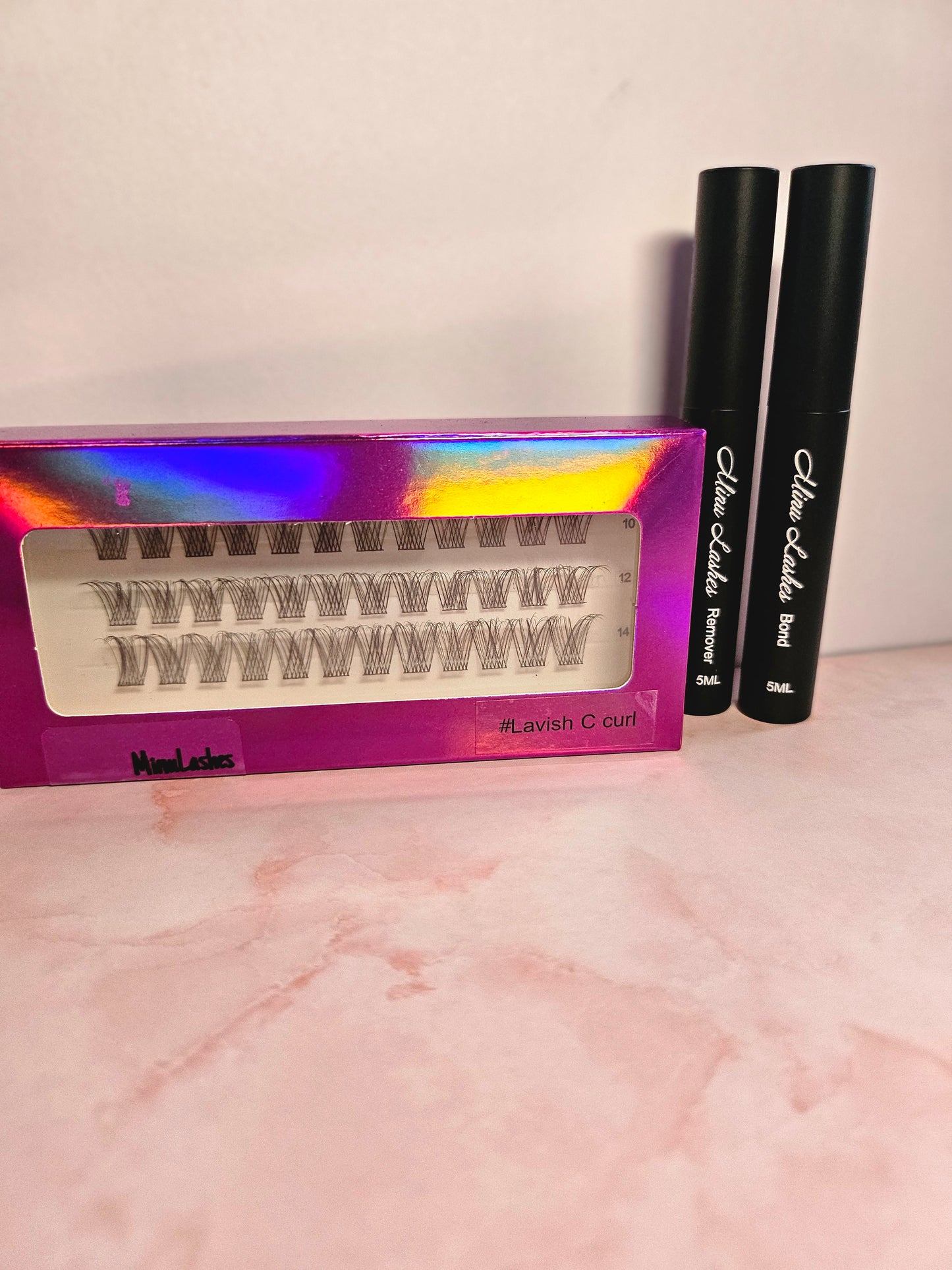DIY Eyelash plastic case + bond and remover by MinuLashes