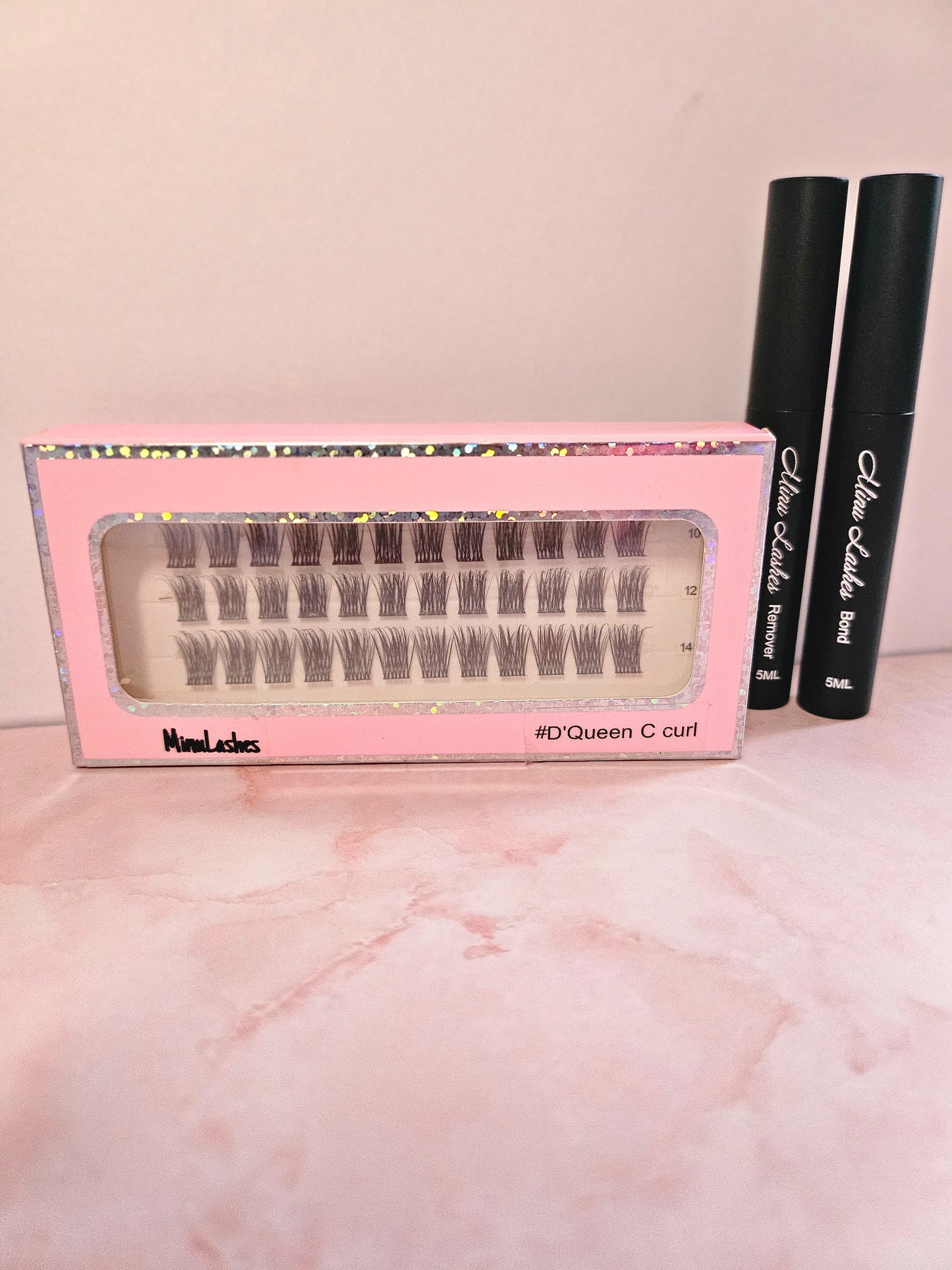 DIY Eyelash plastic case + bond and remover by MinuLashes