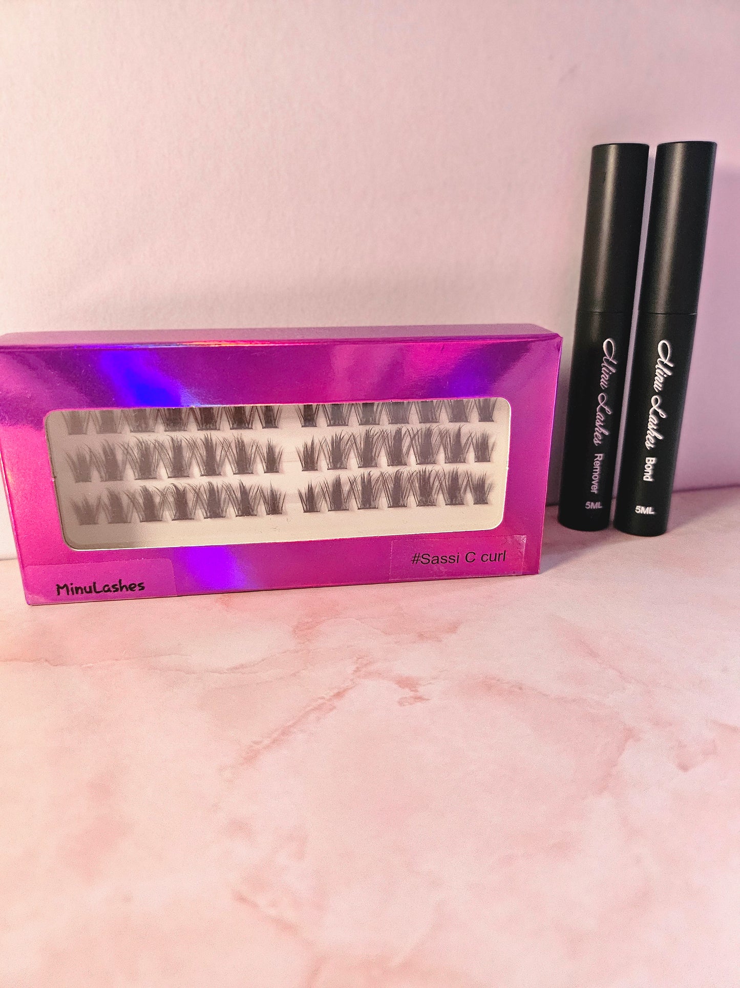 DIY Eyelash plastic case + bond and remover by MinuLashes