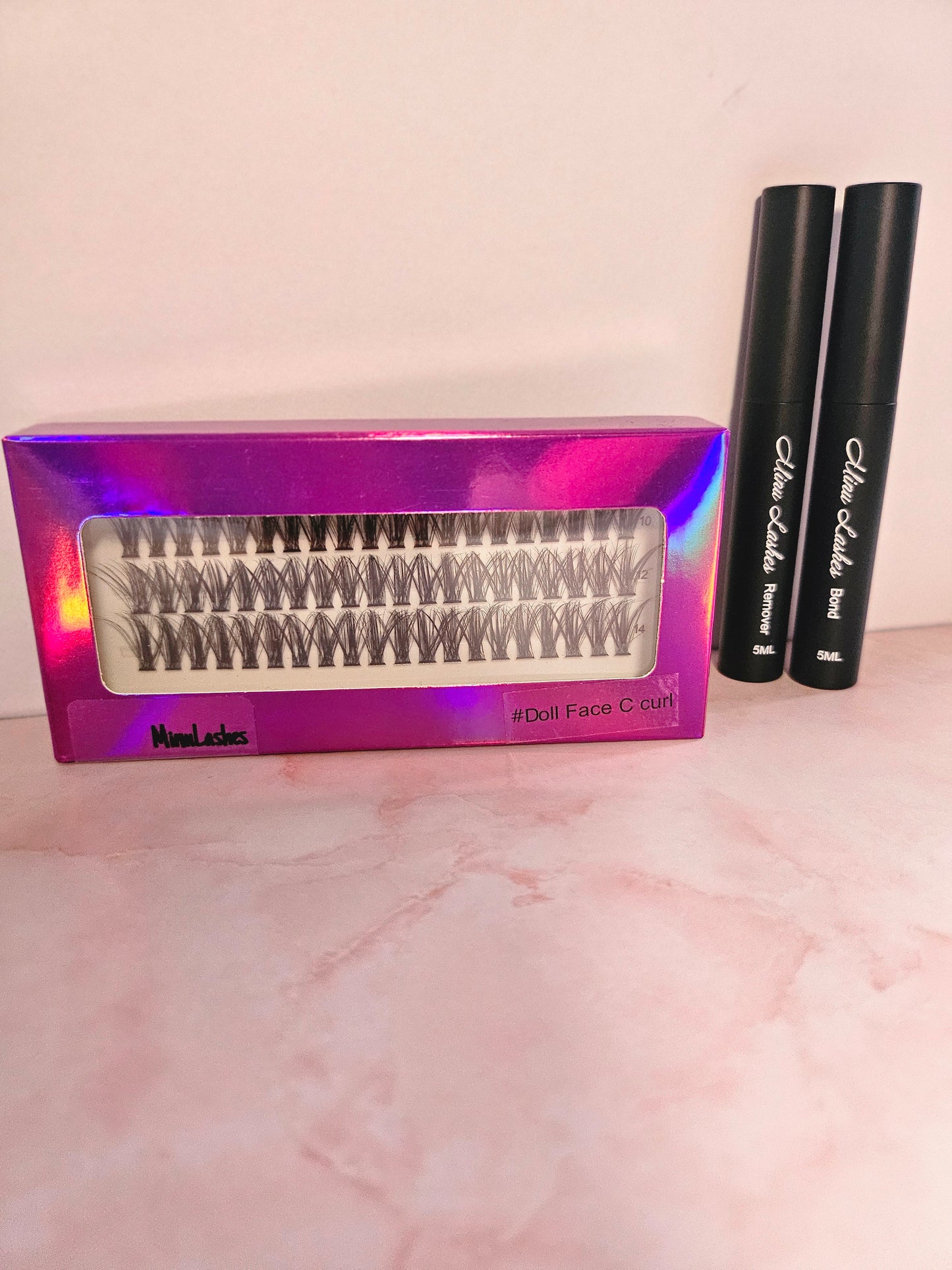 DIY Eyelash plastic case + bond and remover by MinuLashes