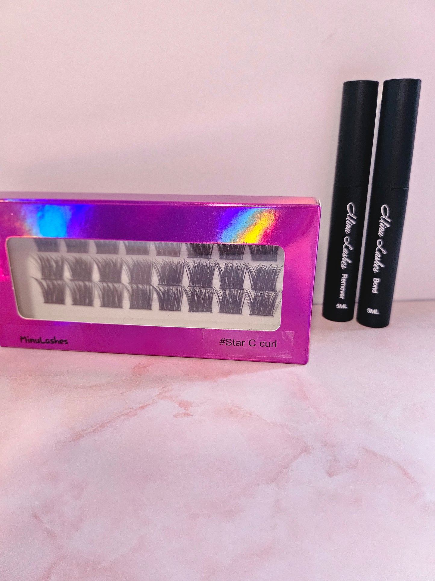 DIY Eyelash plastic case + bond and remover by MinuLashes