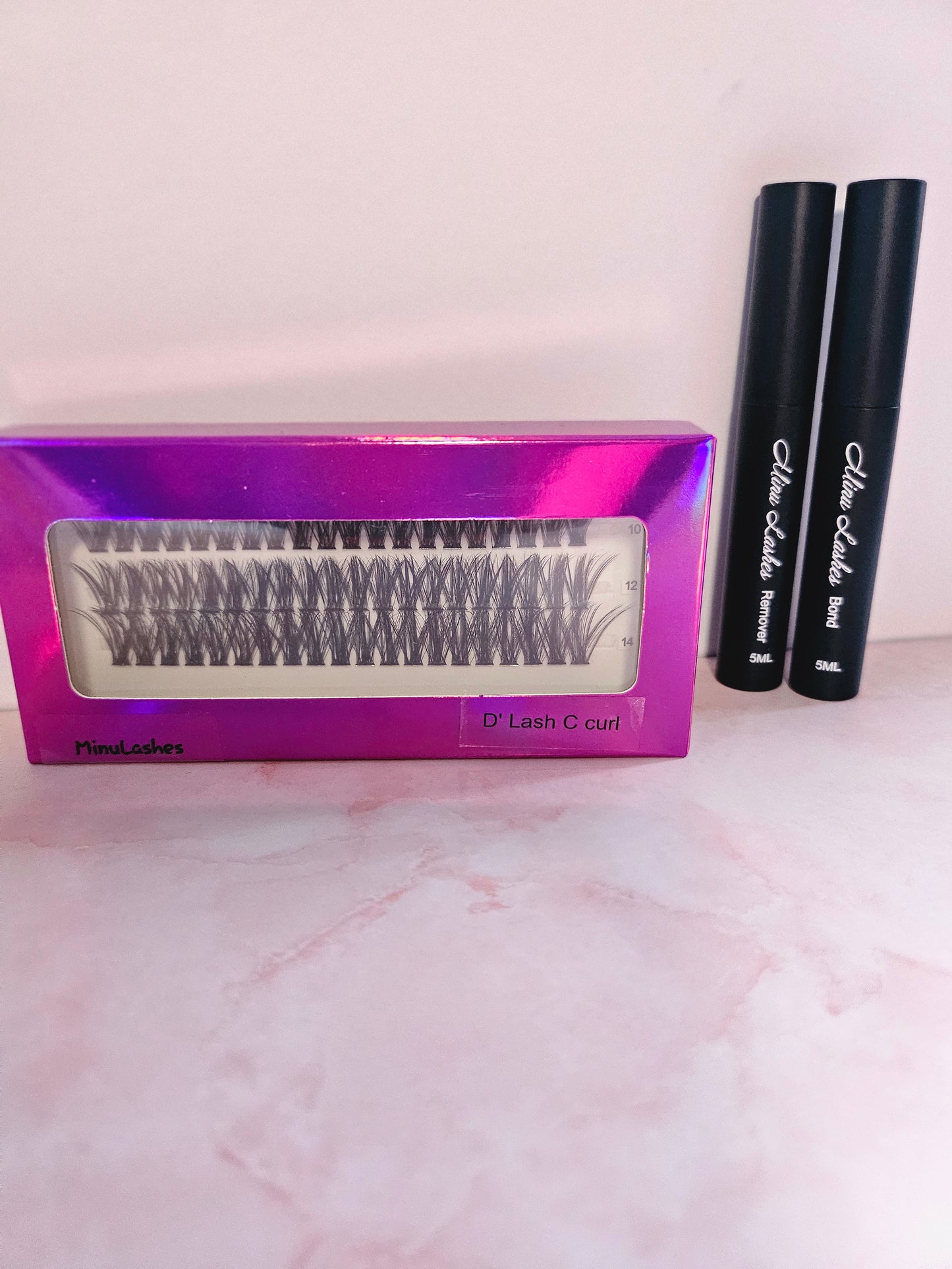 DIY Eyelash plastic case + bond and remover by MinuLashes