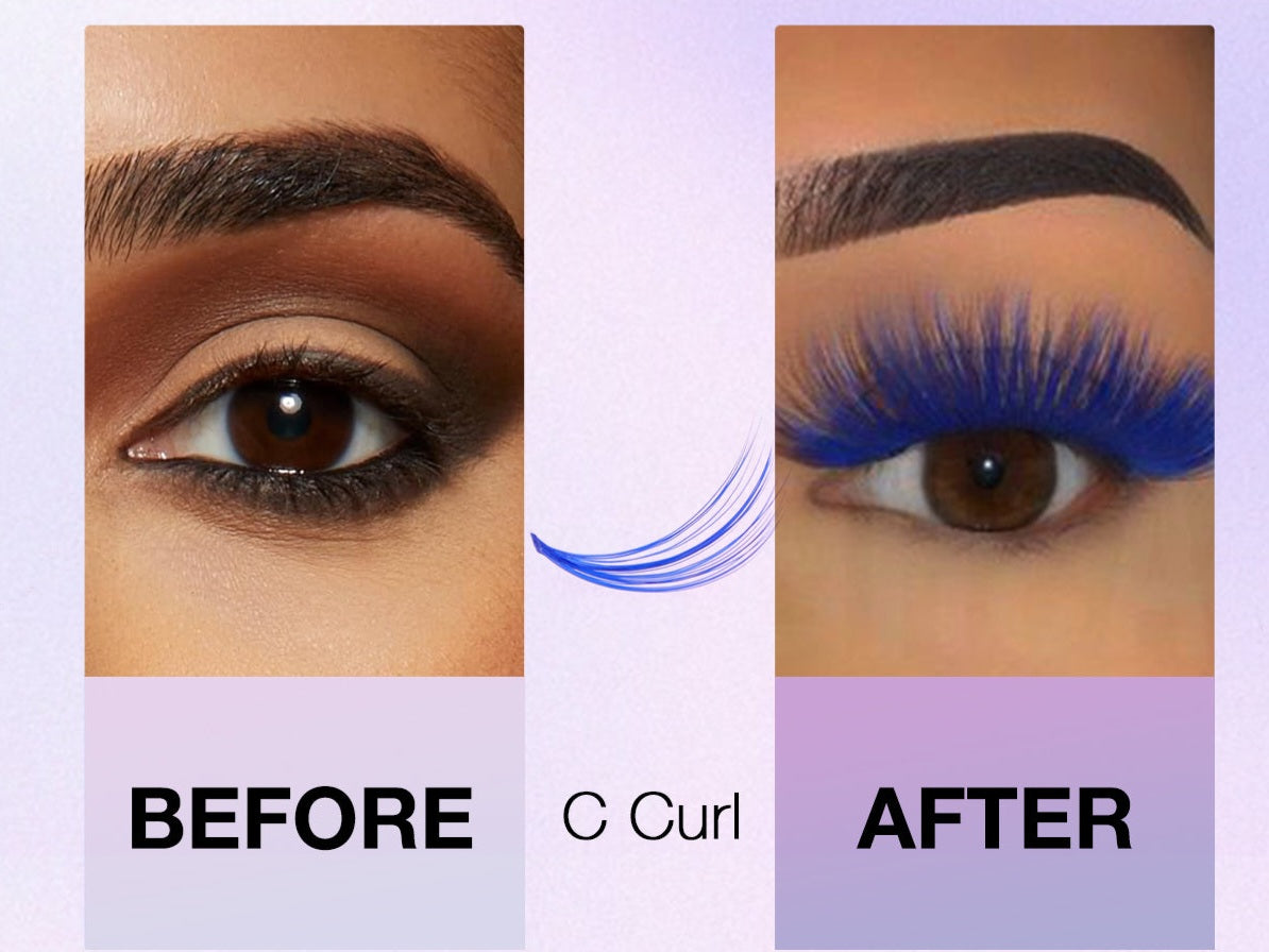 Black and blue eyelashes by MinuLashes