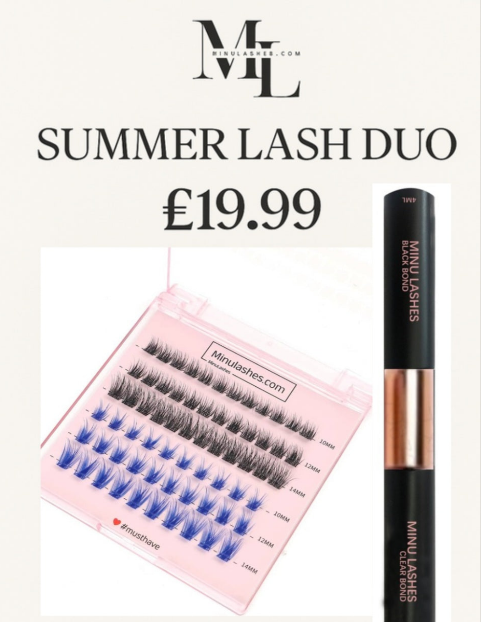 Black and blue eyelashes by MinuLashes