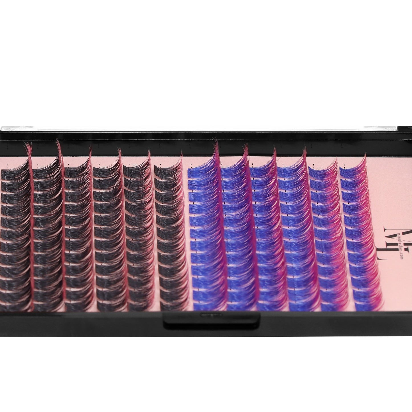 DIY Lash Clusters D-Curl Ombre โ Black to Color Fade by MinuLashes