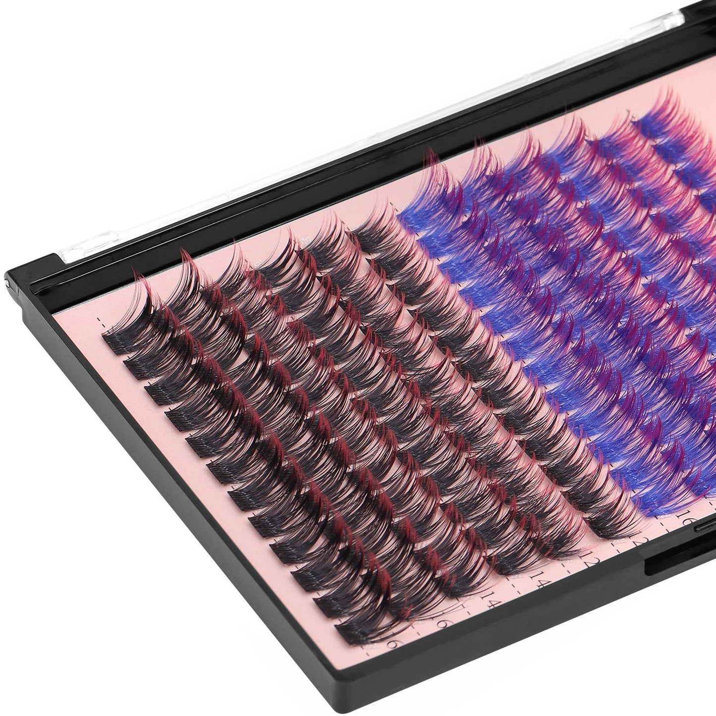 DIY Lash Clusters D-Curl Ombre โ Black to Color Fade by MinuLashes