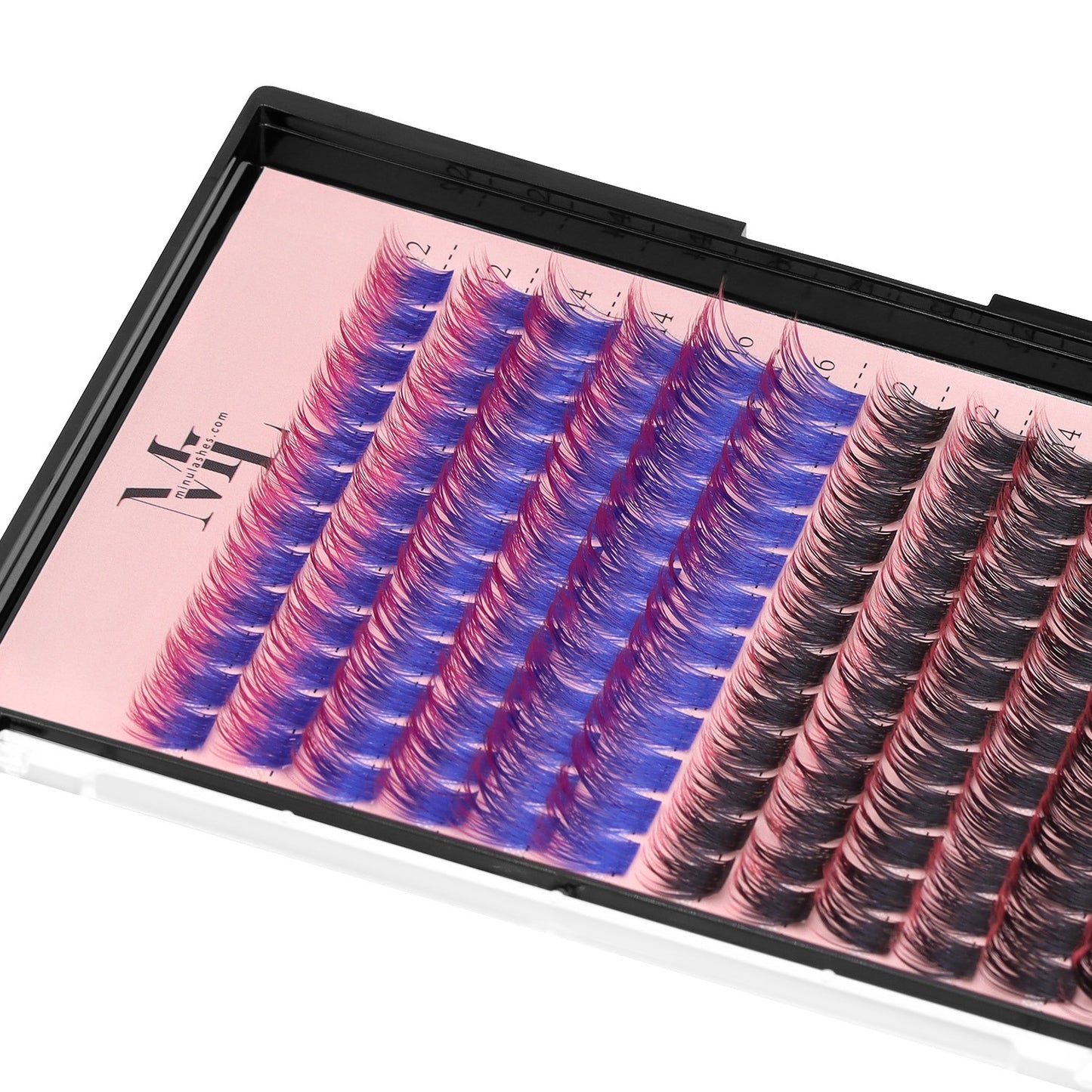 DIY Lash Clusters D-Curl Ombre โ Black to Color Fade by MinuLashes