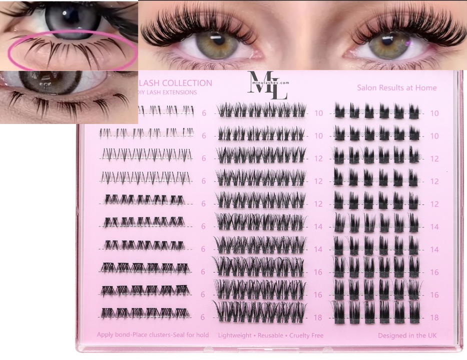 DIY Lash Clusters Only – Mixed Wispy Volume Lashes (No Bond & Seal)
Lash Style
Wispy • Volume • Custom Mapping
Lengths
10mm – 18mm (mixed)