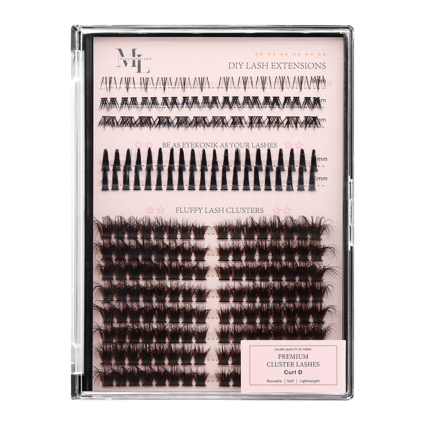 Drama Queen Fluffy Lash Extensions  D Curl – Dark Brown