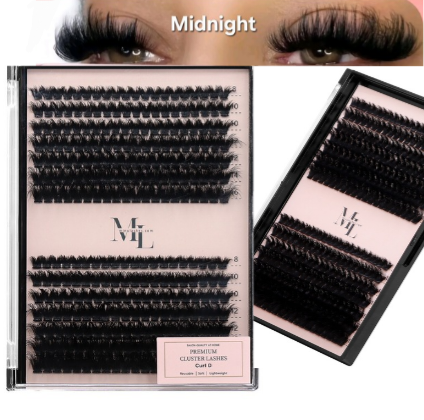 Midnight Fluffy 300D Lash Extensions  D Curl