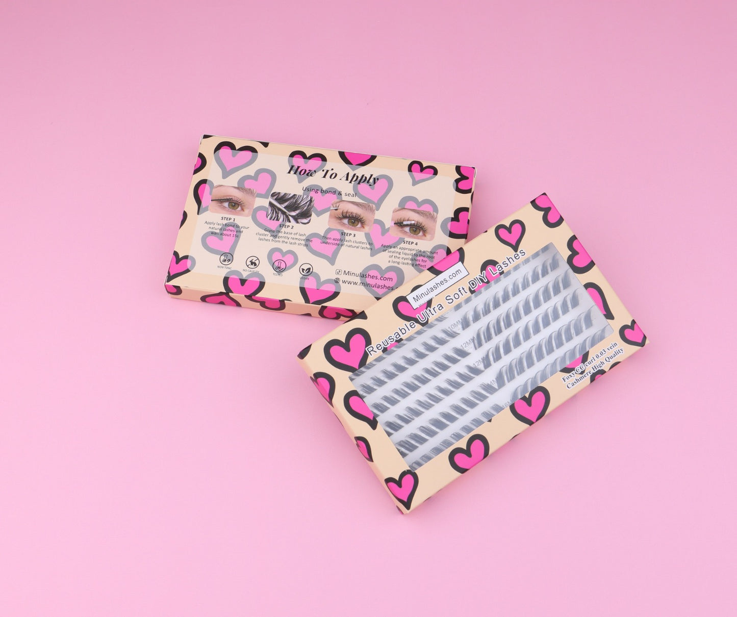 Cashmere Curl CC  DIY Cluster Lashes – At Home Salon Quality 8 10 12 14 16mm by MinuLashes