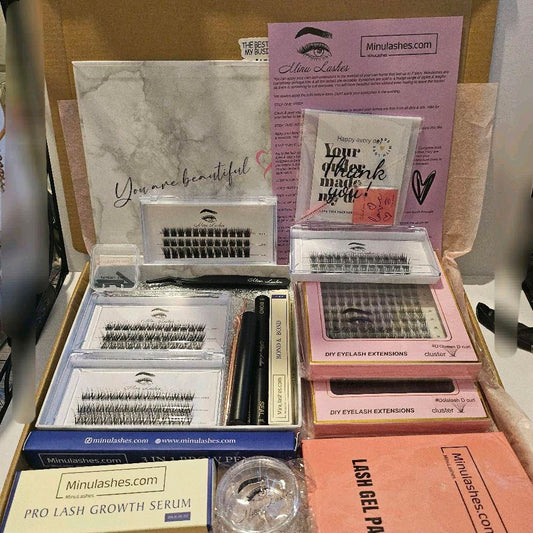 MinuLashes Ultimate Lash Queen Box - Full DIY Lash Kit Worth £200 Premium Quality by MinuLashes for Mastering Lash Extensions