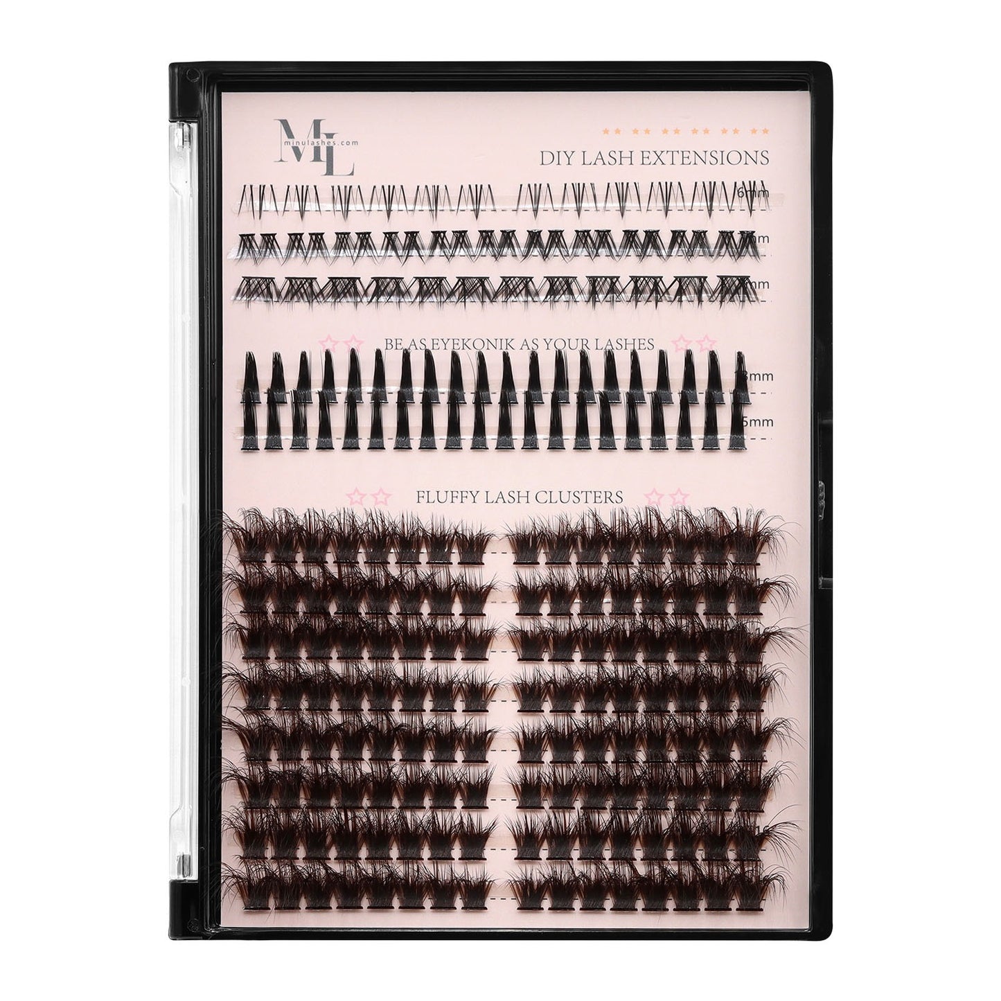 Drama Queen Fluffy Lash Extensions  D Curl – Dark Brown