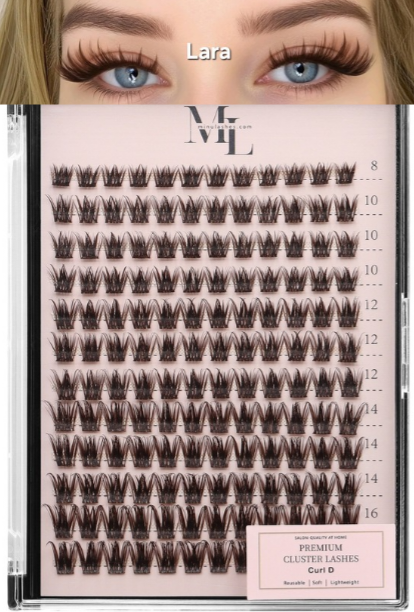 Lara Wispy Lash Extensions  D Curl Brown