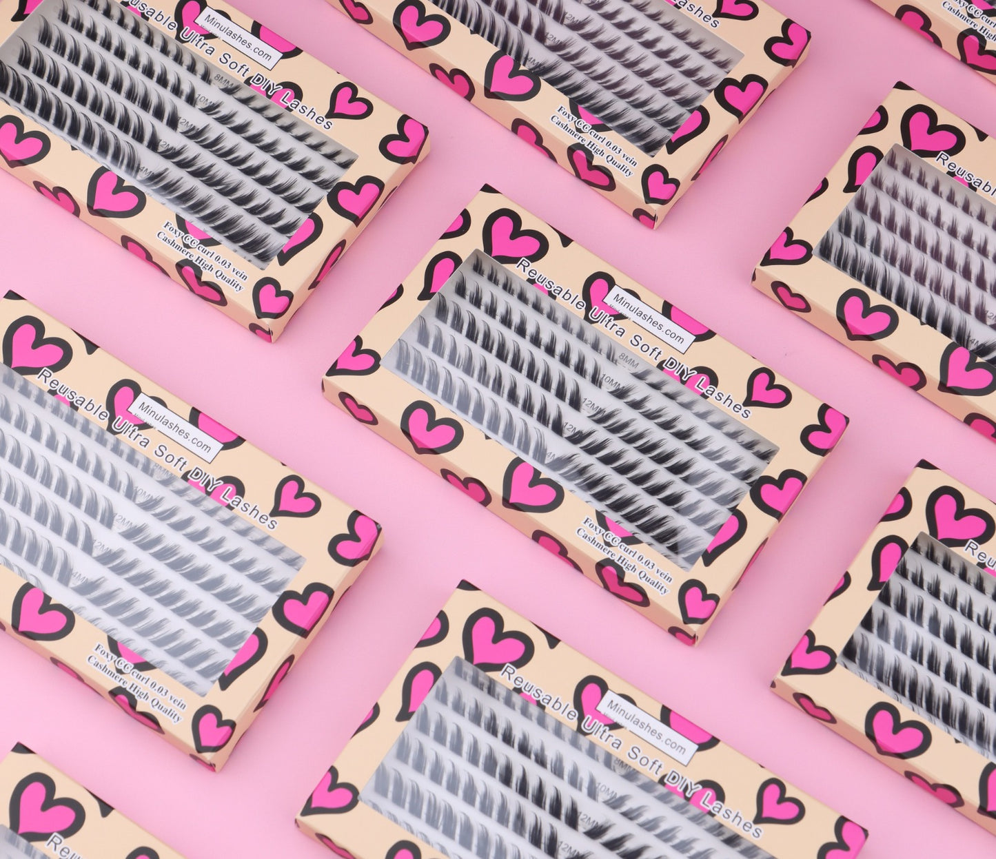 Cashmere Curl CC  DIY Cluster Lashes – At Home Salon Quality 8 10 12 14 16mm by MinuLashes